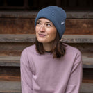 Avriel - Fisherman Beanie aus Biobaumwolle, Rauchblau