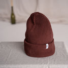 Avriel - Fisherman Beanie aus Biobaumwolle, Weinrot