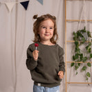 Mini Pvau - Kinder Sweater aus Biobaumwolle, Olive