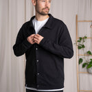 Ralv - Sweatjacke aus Biobaumwolle, Schwarz