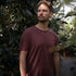 Ravi - Regular Fit T-Shirt aus Tencel-Mix, Rotbraun
