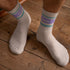 Varis - Tennis Socken aus Biobaumwoll-Mix, Beige/Lila