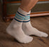 Varis - Tennis Socken aus Biobaumwoll-Mix, Beige/Türkis