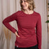 Vee - Longsleeve aus Biobaumwolle, Kirschrot