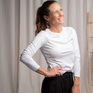 Vee - Longsleeve aus Biobaumwolle, Weiß