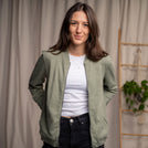 Velia - Zip Weste aus Biobaumwolle, Salbei