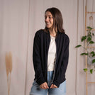 Velia - Zip-Weste aus Biobaumwolle, Schwarz