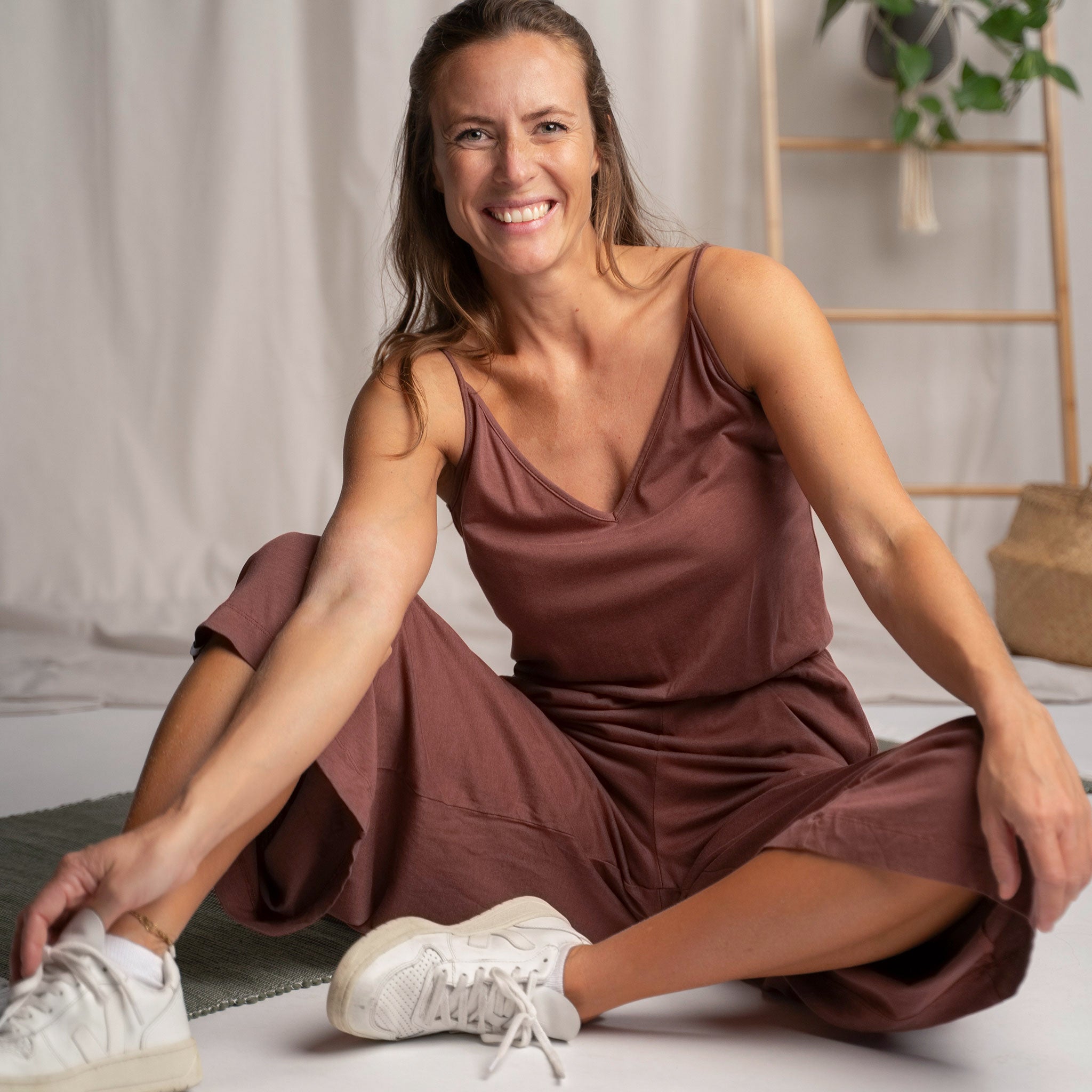 Velicity - Jumpsuit aus Tencel-Mix, Rotbraun - Vresh, Sustainable and Fair  Made in Europe – Vresh Clothing