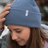 Veo - Classy Beanie aus Biobaumwolle, Rauchblau