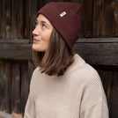 Veo - Classy Beanie aus Biobaumwolle, Weinrot