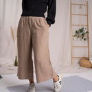 Vibie - Culotte aus Leinen, Beige