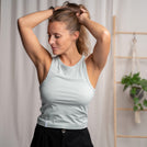 Vinja - Crop Top aus Biobaumwolle, Aqua
