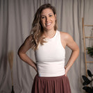 Vinja - Crop Top aus Biobaumwolle, Ecru