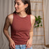 Vinja - Crop Top aus Biobaumwolle, Mahagoni