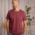 Vinn - Classic Fit T-Shirt aus Biobaumwolle, Burgundy