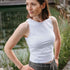 Viona - Crop Top aus Biobaumwolle, Weiß