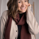 Vivi - Schal aus Biobaumwolle, Weinrot