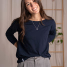 Vleur - 3/4 Longsleeve aus Biobaumwoll-Mix, Navy