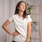 Vranka - T-Shirt aus Biobaumwolle, Ecru
