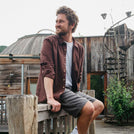 Vranklin - Hemd aus Biobaumwolle, Kastanie