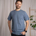 Vred - Oversized unisex T-Shirt aus Biobaumwolle, Rauchblau
