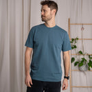 Vreddy - Regular T-Shirt aus Heavy-Jersey Biobaumwolle, Petrol