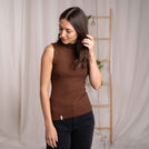 Ovelia - Neck-Top aus Bambus, Kastanie