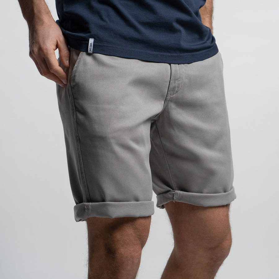 Vabi - Chino-Shorts aus Tencel, Grau