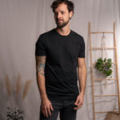 Vinn - Classic Fit T-Shirt aus Biobaumwolle, Schwarz