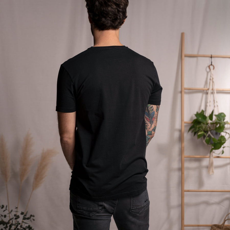 Vinn - Classic Fit T-Shirt aus Biobaumwolle, Schwarz