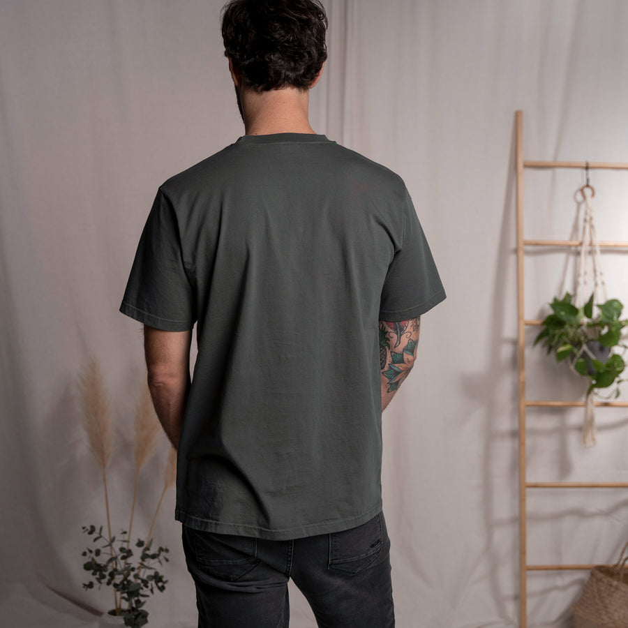 Vred - Oversized, unisex T-Shirt aus Biobaumwolle, Dunkelgrau