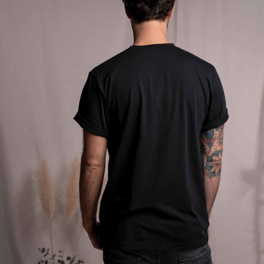 Vred - Oversized, unisex T-Shirt aus Biobaumwolle, Schwarz