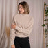 Alva - Strickpullover mit Stehkragen aus Biobaumwolle, Beige