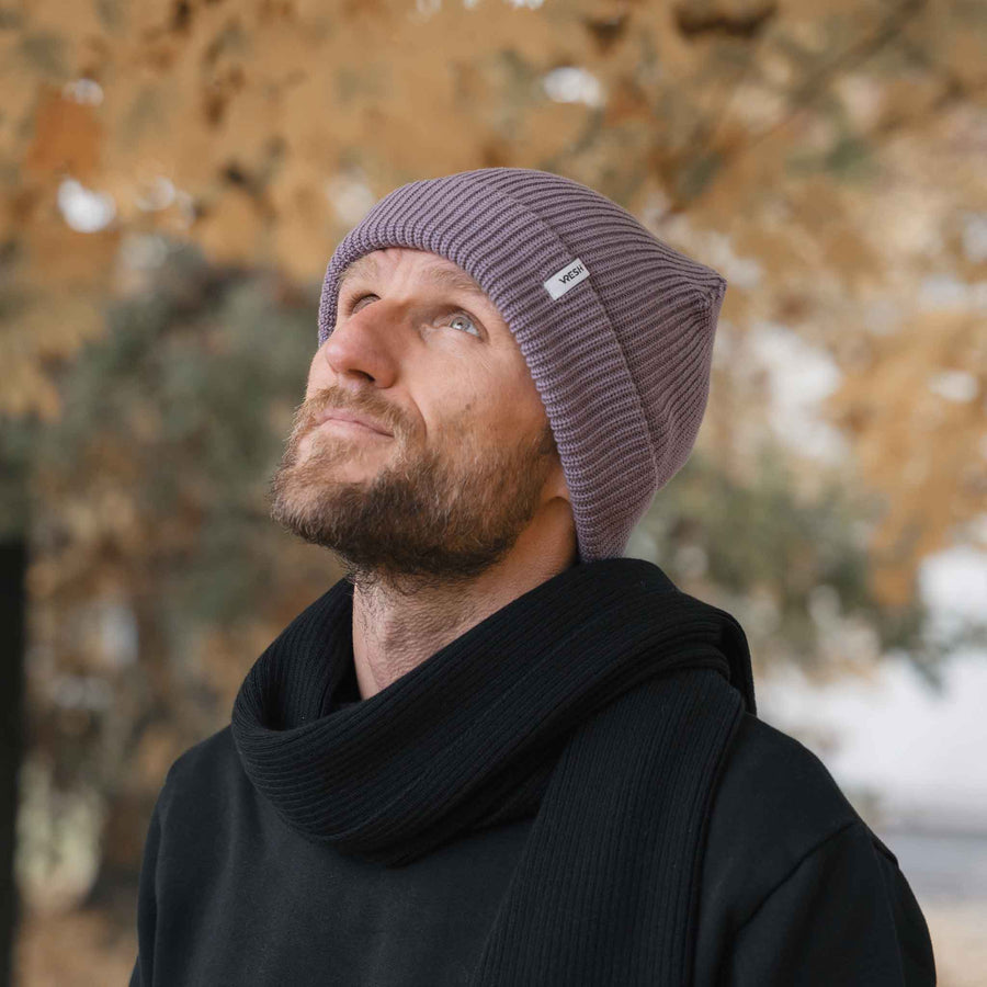 Avriel - Fisherman Beanie aus Biobaumwolle, Lila