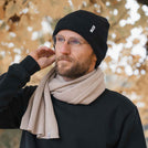 Avriel - Fisherman Beanie aus Biobaumwolle, Schwarz
