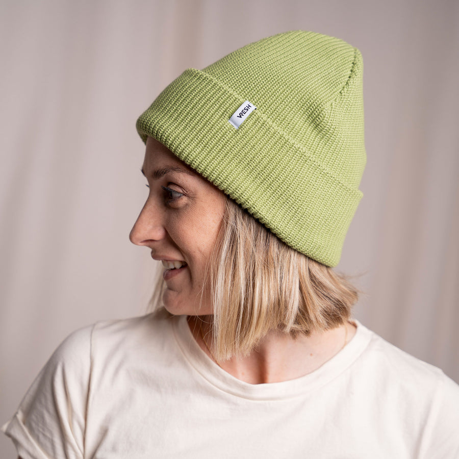 Avriel - Fisherman Beanie aus Biobaumwolle, Apfelgrün