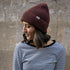 Avriel - Fisherman Beanie aus Biobaumwolle, Weinrot