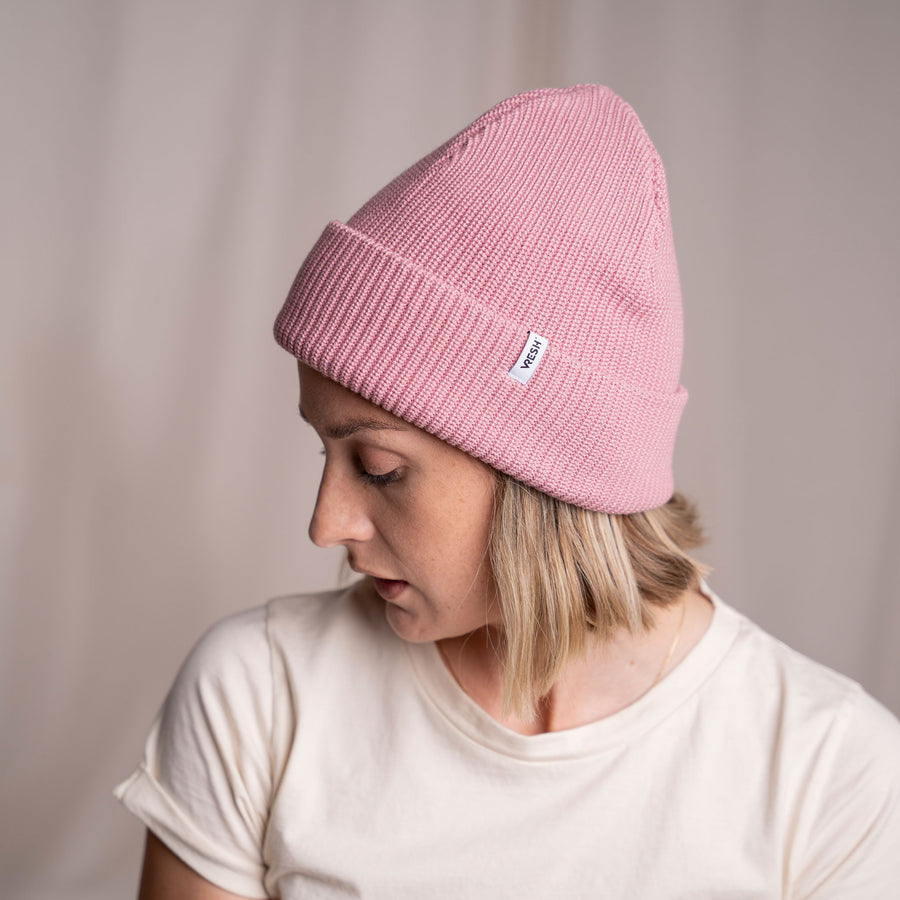 Avriel - Fisherman Beanie aus Biobaumwolle, Rosa