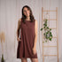 Avrodite - Trägerkleid aus Tencel, Weinrot