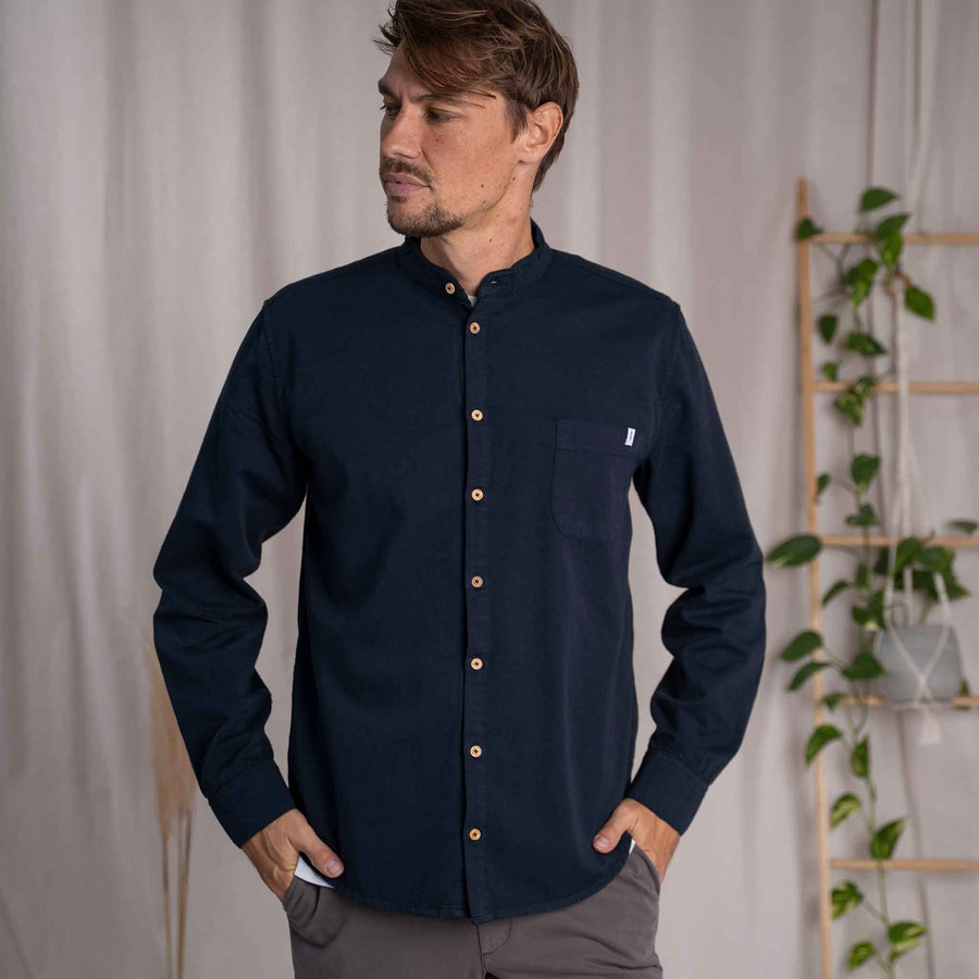 Christov - Hemd aus Biobaumwolle, Blueberry