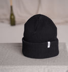 Avriel - Fisherman Beanie aus Biobaumwolle, Schwarz