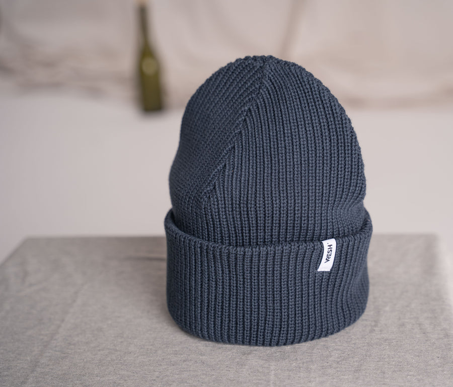 Avriel - Fisherman Beanie aus Biobaumwolle, Blueberry