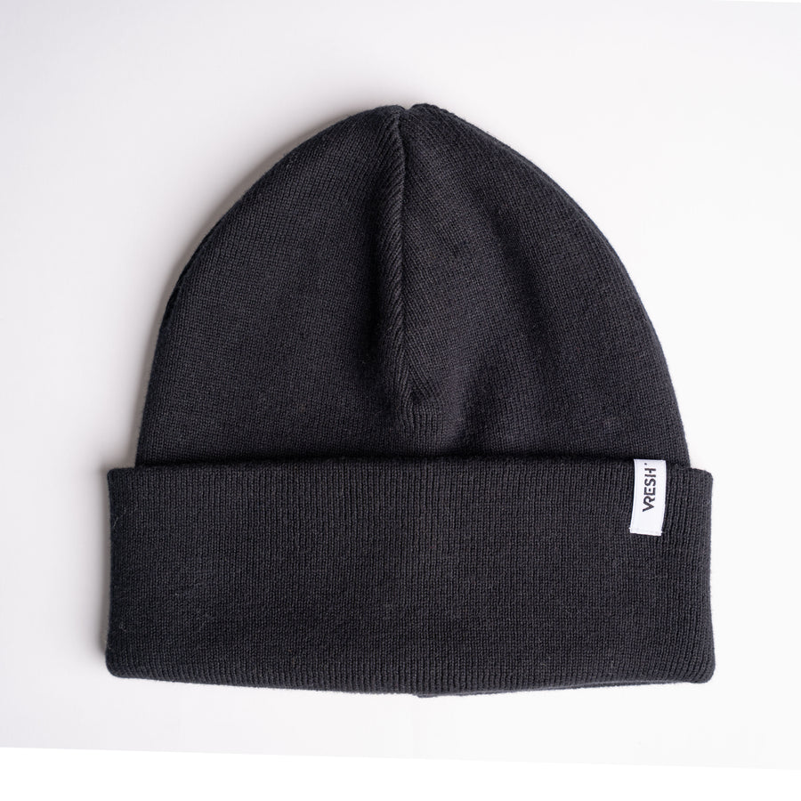Veo - Classy Beanie aus Biobaumwolle, Schwarz