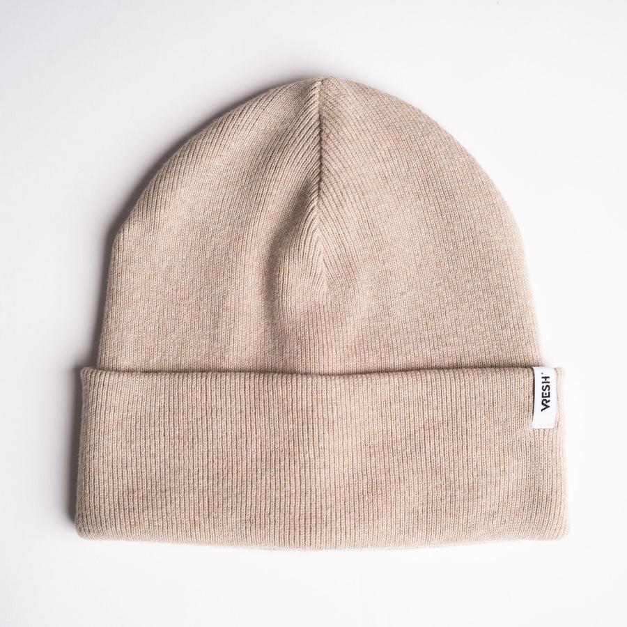 Veo - Classy Beanie aus Biobaumwolle, Beige