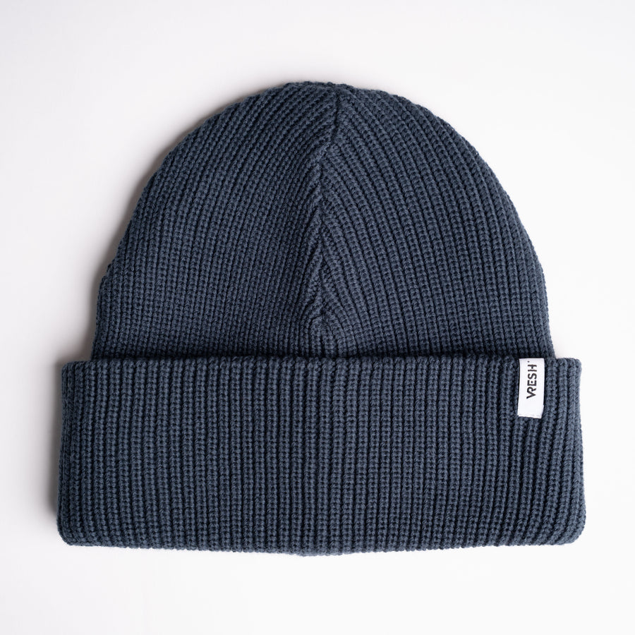 Avriel - Fisherman Beanie aus Biobaumwolle, Blueberry