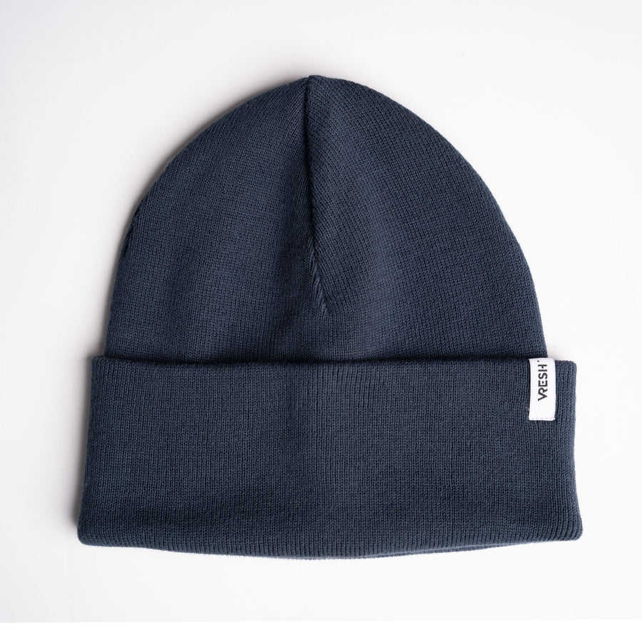 Veo - Classy Beanie aus Biobaumwolle, Blueberry