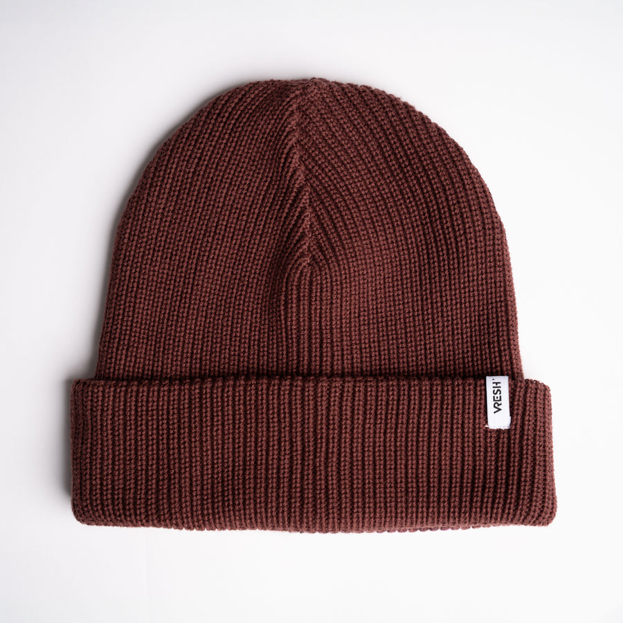 Avriel - Fisherman Beanie aus Biobaumwolle, Weinrot