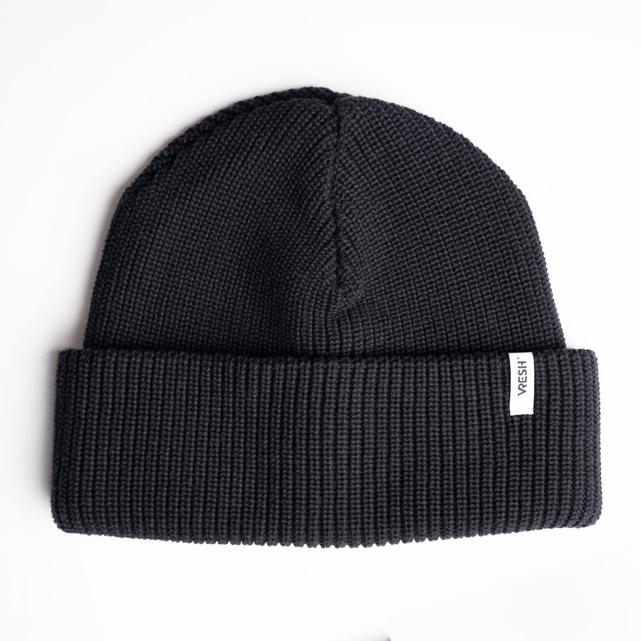 Avriel - Fisherman Beanie aus Biobaumwolle, Schwarz