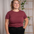 Evelin - T-Shirt aus Biobaumwolle, Burgundy