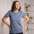 Evelin - T-Shirt aus Biobaumwolle, Rauchblau